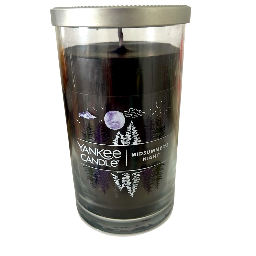 NWT Yankee Candle Medium Tumbler Midsummer's Night Black Candle